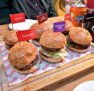 Lovely mini-burgers at Bite Me Burger Co