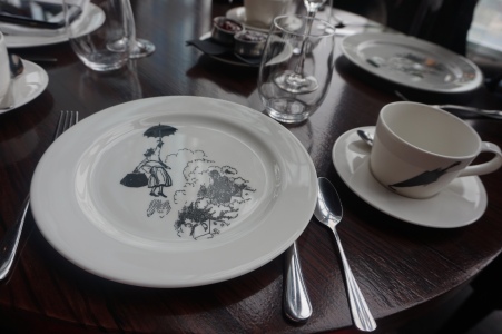 Beautiful tableware at the Shard